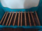 Blauw kinderbedje, Ophalen, Gebruikt, 90 cm, Eenpersoons