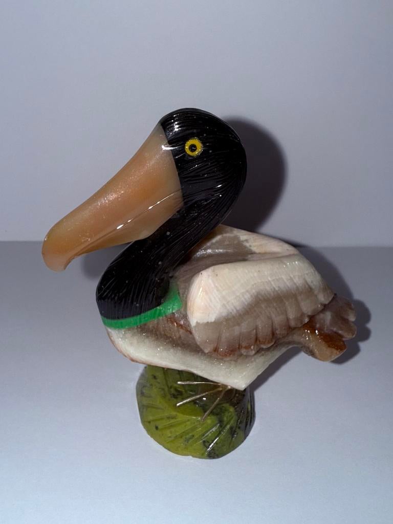 Pelikaan sculptuur van mineralen en stenen, Ophalen of Verzenden