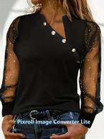 R103 feestblouse maat 5XL.., Ophalen of Verzenden, Nieuw, Zwart, Blouse of Tuniek