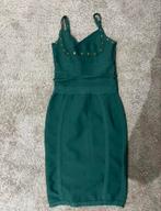 Groene gelegenheidsjurk S, Kleding | Dames, Jurken, Ophalen of Verzenden, Zo goed als nieuw, Maat 36 (S), Boven de knie