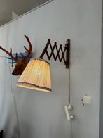 Vintage design houten schaarlamp, wandlamp, midcentury, Hout, Gebruikt, -, -