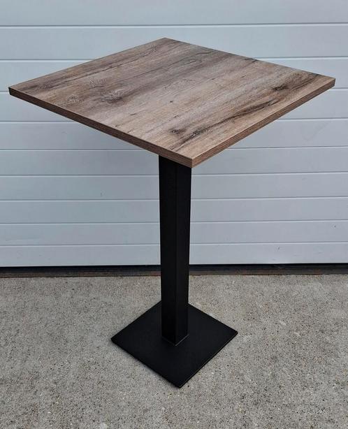 2 x Statafels sta tafels hout metaal bartafels kantoor cafe, Huis en Inrichting, Tafels | Bijzettafels, Zo goed als nieuw, Rechthoekig