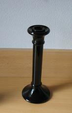Kaarsenstandaard zwart glas - vintage, Huis en Inrichting, Woonaccessoires | Kandelaars en Kaarsen, Overige materialen, Gebruikt