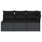 NIEUWE Hoekbank polyrattan zwart met kussens, Tuin en Terras, Venlo, Haba Trading, Nieuw, Ophalen of Verzenden