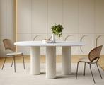 Ovale Eettafel Sintered Stone - Marmer Patroon, Huis en Inrichting, Tafels | Eettafels, Overige materialen, 100 tot 150 cm, Zo goed als nieuw