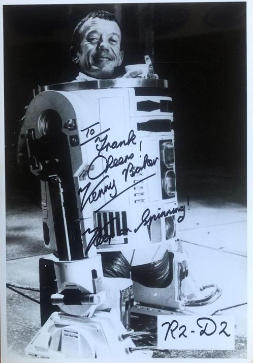 Kenny Baker R2 D2 Handtekening Star Wars  Origineel, Verzamelen, Star Wars, Zo goed als nieuw, Overige typen, Ophalen of Verzenden