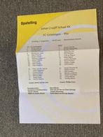 WEDSTRIJD INFO FC GRONINGEN-PSV 2015 JOHAN CRUIJFF SCHAAL, Ophalen of Verzenden, Zo goed als nieuw, PSV, Overige typen