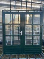 Hardhouten openslaande deuren, Doe-het-zelf en Verbouw, Kozijnen en Schuifpuien, Deurkozijn, Zo goed als nieuw, 150 tot 225 cm