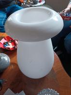 Witte paddenstoel vaas, 50 tot 75 cm, Wit, Ophalen of Verzenden, Glas