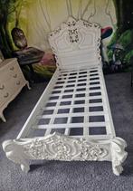 Barok bed 1persoons wit queen ann style, Ophalen of Verzenden, Zo goed als nieuw, 85 tot 100 cm, 180 cm of meer