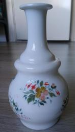 Antieke Opaline vaas met bloemen, Ophalen of Verzenden