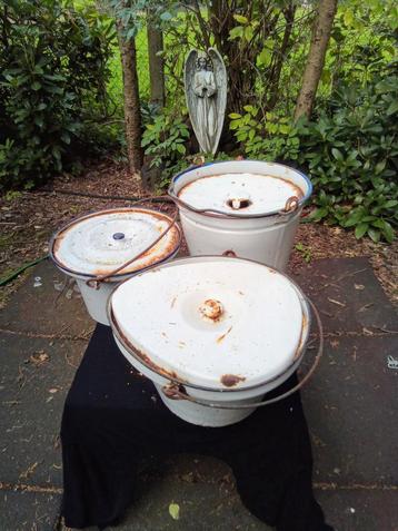 Emaille luieremmers. beschikbaar voor biedingen