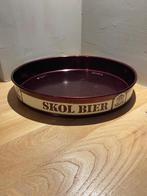 Skol Bier Dienblad - Vintage, Ophalen of Verzenden, Gebruikt, Rond, Metaal