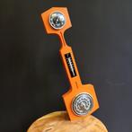Vintage Weerstation Barometer Thermometer Oranje DDR Design, Verzenden, Zo goed als nieuw, Weerstation