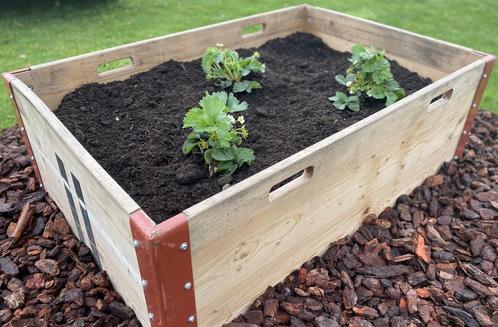 Moestuinbakken compleet kant en klaar incl bemesting, Tuin en Terras, Bloembakken en Plantenbakken, Gebruikt, Hout, Rond, Ophalen of Verzenden