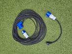 CEE verlengkabel 20 meter +CEE verloopkabel  0.4 m, Caravans en Kamperen, Ophalen of Verzenden, Zo goed als nieuw