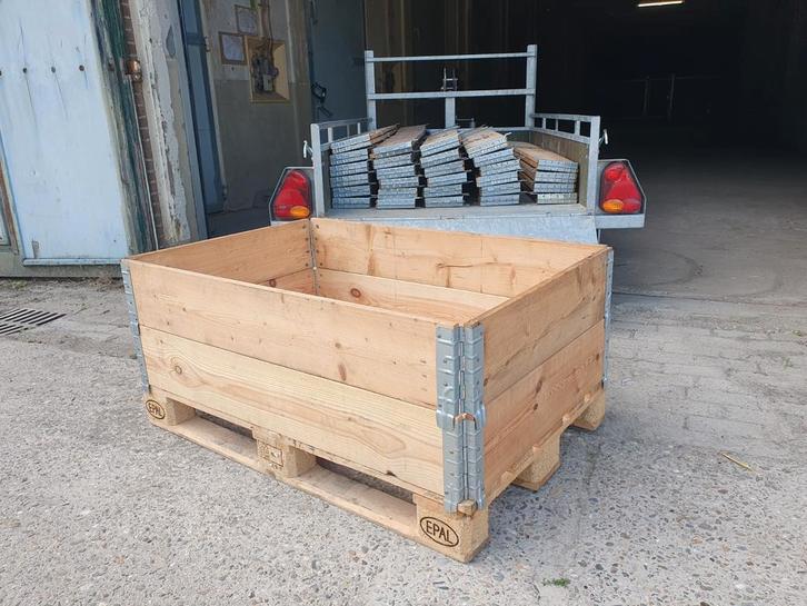 Europallet opzetranden, houten pallet randen 30 stuks., Doe-het-zelf en Verbouw, Hout en Planken, Zo goed als nieuw, Pallet, Overige houtsoorten