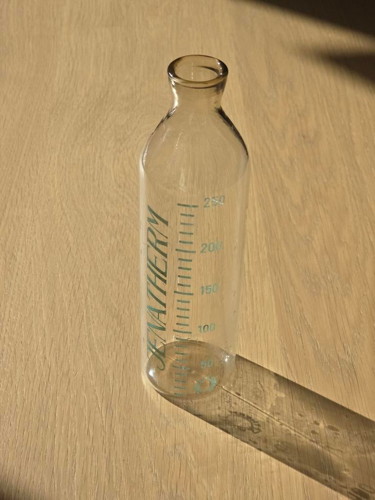 Glazen zuigfles JENATHERM II 10. Jena Therm 1952 €7,50, Antiek en Kunst, Ophalen of Verzenden