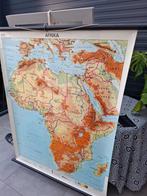 Vintage schoolkaart Afrika 1980., Antiek en Kunst, Antiek | Schoolplaten, Ophalen, Aardrijkskunde