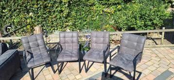 Stoelen 4 stuks - Alcantara - Antraciet Grijs beschikbaar voor biedingen