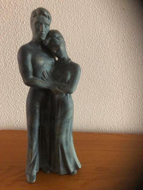 Bronzen Sculptuur Man en Vrouw ca 30 cm hoog, Antiek en Kunst, Kunst | Beelden en Houtsnijwerken, Ophalen of Verzenden