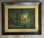 Boslandschap met waterpartij – Kunsthandel C. vd. Hurk Breda, Antiek en Kunst, Kunst | Schilderijen | Klassiek, Ophalen of Verzenden