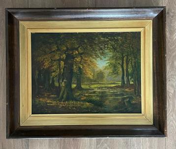 Boslandschap met waterpartij – Kunsthandel C. vd. Hurk Breda beschikbaar voor biedingen