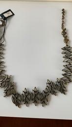 Bronzen Collier met Bladmotief, Sieraden, Tassen en Uiterlijk, Kettingen, Bruin, Nieuw, Ophalen of Verzenden, Overige materialen