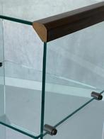 Gallotti & Radice bijzettafel vintage design side table glas, Ophalen of Verzenden, Gebruikt