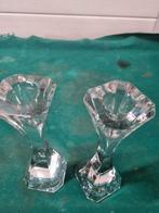 kandelaars kristal villeroy en boch 2 stuks, Huis en Inrichting, Woonaccessoires | Kandelaars en Kaarsen, Ophalen of Verzenden