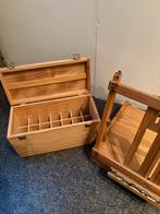Tafelezel en kist voor de verftubes, Hobby en Vrije tijd, Schilderen, Ophalen, Gebruikt, Ezel