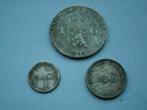 CURACAO. Lotje van 3 Munten., Zilver, Overige waardes, Koningin Wilhelmina, Verzenden