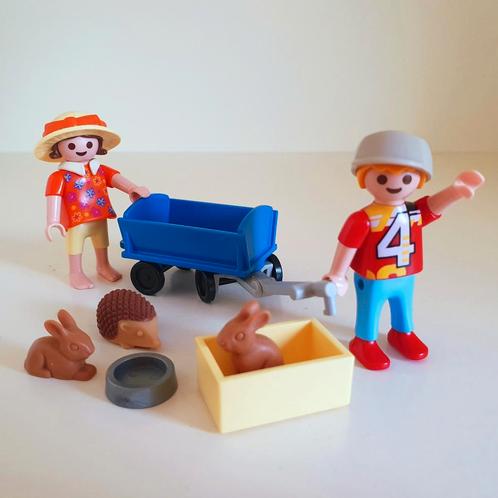 Playmobil kinderen met bolderkar en konijntjes, Kinderen en Baby's, Speelgoed | Playmobil, Zo goed als nieuw, Ophalen of Verzenden