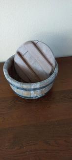 Vintage Houten Kaasmal met Deksel, Ophalen