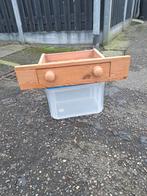 Oud grenen lade + frame, Ophalen, Gebruikt, 25 tot 50 cm, Rechthoekig