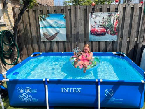 Intex zwembad incl filterpomp en toebehoren, Tuin en Terras, Zwembaden, Gebruikt, Opzetzwembad, Minder dan 80 cm, 200 tot 400 cm
