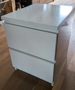 Ikea witte MALM kast ladenkast, Ophalen, Minder dan 50 cm, Gebruikt, 1 of 2 laden