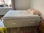 IKEA Brimnes Bedframe wit, Huis en Inrichting, Ophalen, Wit, Tweepersoons, 140 cm