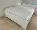 bed ASKVOLL van Ikea met matras, Huis en Inrichting, Ophalen, Wit, Tweepersoons, 140 cm
