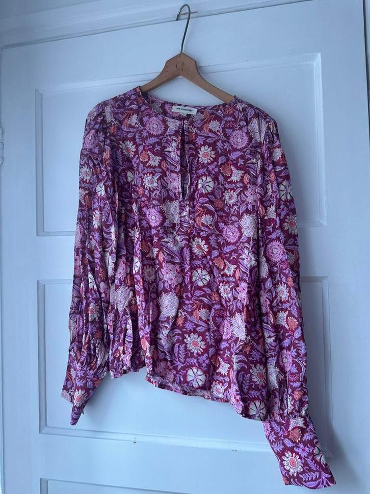 bordeaux roze gebloemde paisley tuniek blouse My Jewellery L, Kleding | Dames, Blouses en Tunieken, Zo goed als nieuw, Maat 42/44 (L)