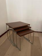 Vintage nesting tables, Ophalen, Gebruikt, Rechthoekig, Hout