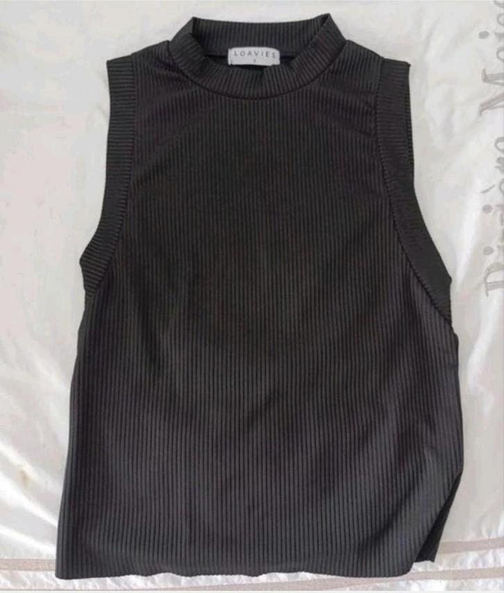 Luxe dames top singlet tanktop Loavies maat S, Kleding | Dames, Tops, Nieuw, Maat 36 (S), Zwart, Zonder mouw, Ophalen of Verzenden