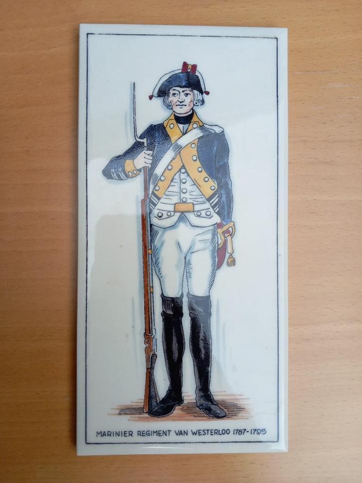 Siertegel Marinier regiment van Westerloo 1787-1795 marinier, Verzamelen, Militaria | Algemeen, Marine, Overige typen, Nederland