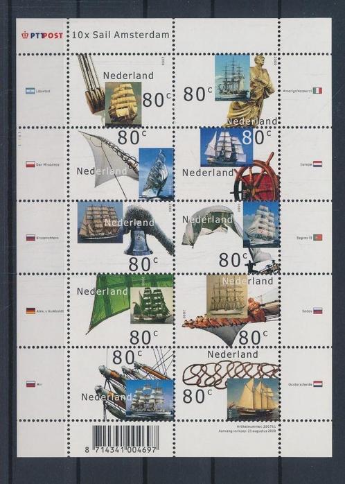 2000 Vel Sail 2000 Amsterdam 1909-1918 postfris, Postzegels en Munten, Postzegels | Nederland, Postfris, Na 1940, Verzenden