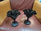 Art Deco Persglazen IJscoupes - Zwart - Set van 2, Ophalen of Verzenden