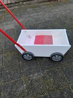 houten duwkar, loopkar, Ophalen, Zo goed als nieuw