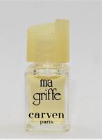 Carven Ma Griffe parfum 3 ml.(vintage)., Verzamelen, Ophalen of Verzenden, Zo goed als nieuw, Miniatuur, Gevuld
