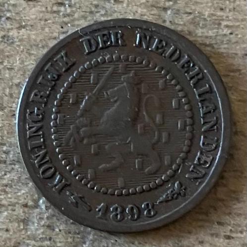 halve cent 1898 Wilhelmina (lastig jaar), Postzegels en Munten, Munten | Nederland, Losse munt, Overige waardes, Koningin Wilhelmina
