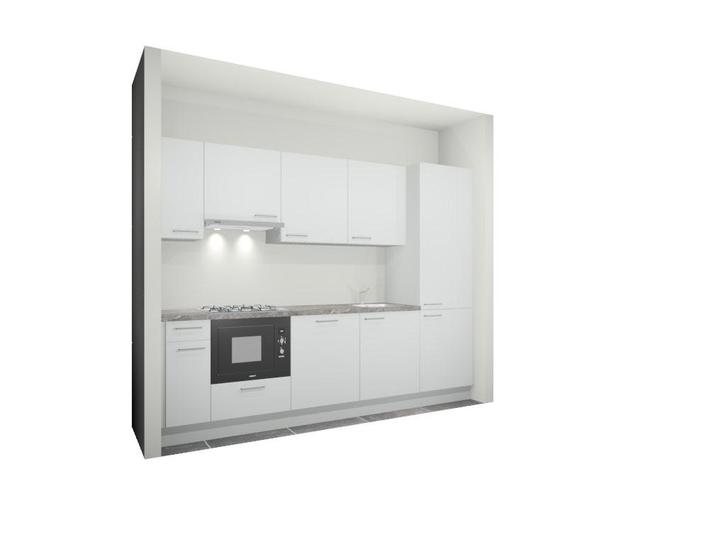 AL – 005 Nobilia keuken alpine wit, Huis en Inrichting, Keuken | Complete keukens, Nieuw, Enkelwandige keuken, Wit, Kunststof