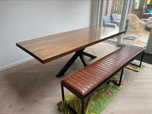 Eiken eettafel 240x100, Huis en Inrichting, Tafels | Eettafels, Zo goed als nieuw, 100 tot 150 cm, 200 cm of meer, Vijf personen of meer